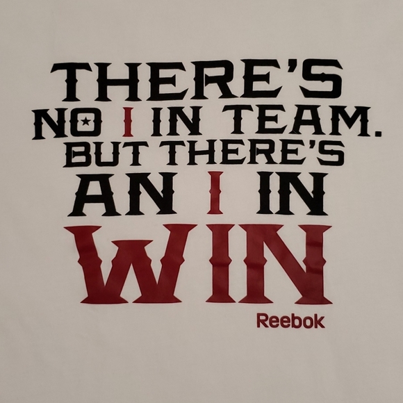 REEBOK UNISEX motivational graphic tee sz.XL team work Inspo - Picture 2 of 5